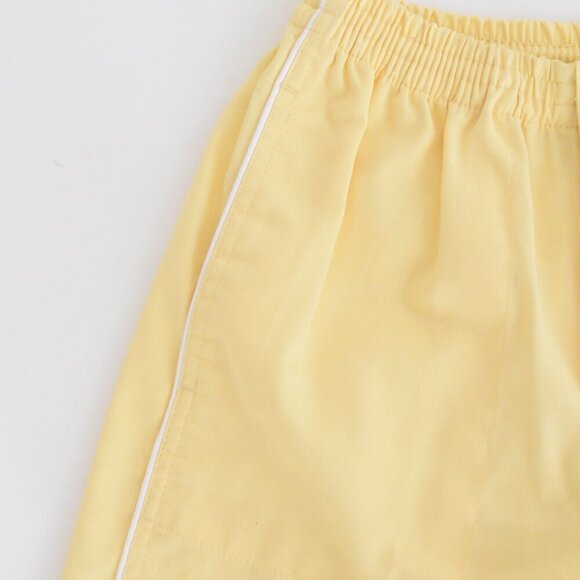 Vintage 80s  Court Club Yellow Elastic Waist Capri Pants with Piping Detail S - Picture 11 of 13